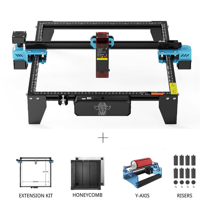 CNC machine with accessories on a white background Twotrees TTS-10 Pro Diode Laser Engraver High Precision Engraving and Cutting | Twotrees Laser Engraver