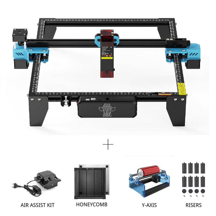 3D printer frame with accessories on a white background Twotrees TTS-10 Pro Diode Laser Engraver High Precision Engraving and Cutting | Twotrees Laser Engraver