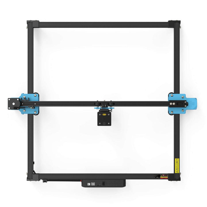 3D printer frame with blue and black components on a white background Twotrees TTS-20 20W Laser Engraver Machine High Precision and Versatile Engraving | Twotrees Laser Engraver
