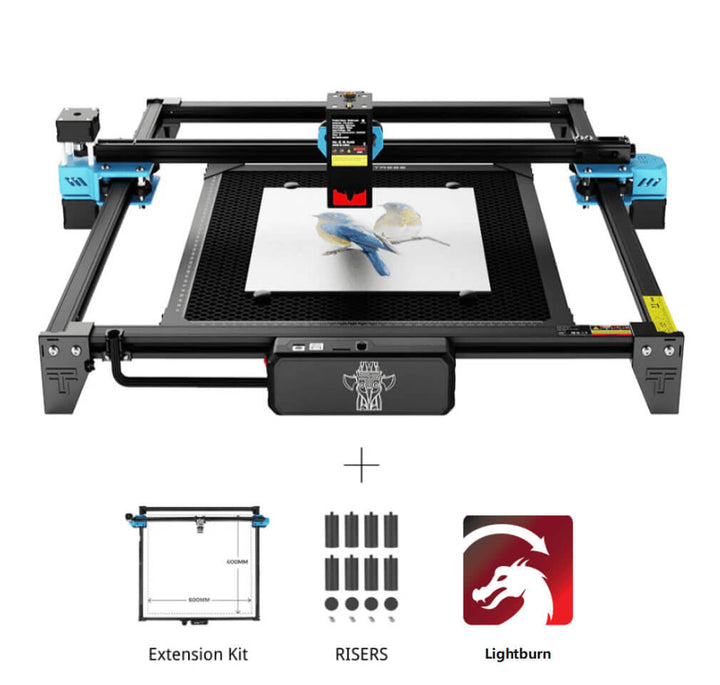 CNC machine with accessories on a white background Twotrees TTS-20 20W Laser Engraver Machine High Precision and Versatile Engraving | Twotrees Laser Engraver