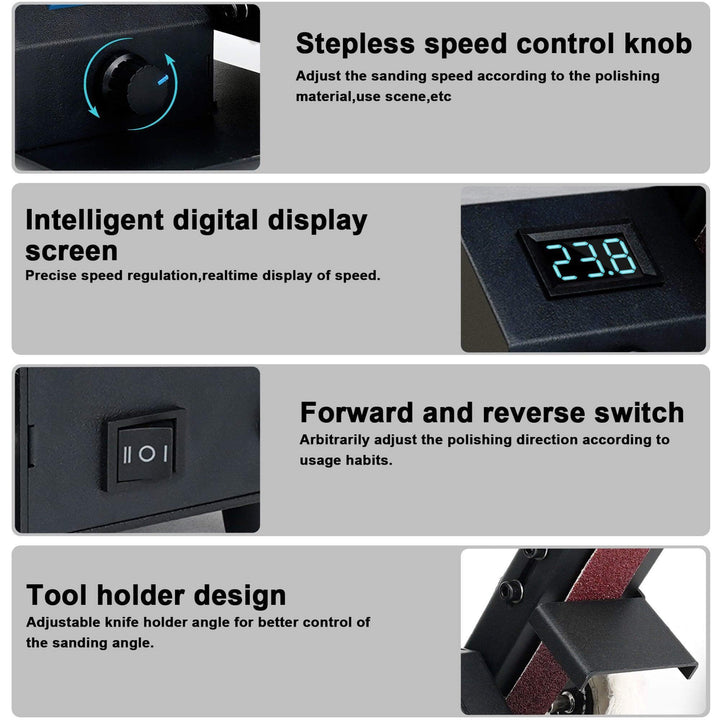  Twotrees Versatile Belt Sander Horizontal & Vertical Use with Stepless Speed Control for Polishing & Grinding | Twotrees Laser Engraver Parts Accessories