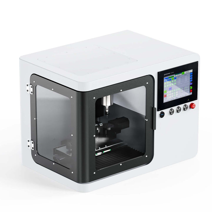 White 3D printer with a digital display on a white background Twotrees X5 Advanced 5-Axis CNC Router Machine for Precision Crafting | Twotrees CNC Router